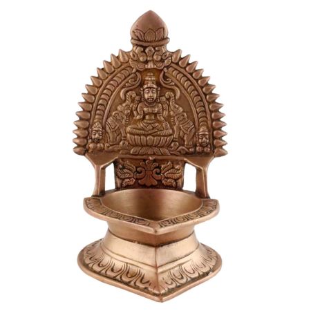 Ashtadhatu Ritual Engraved Oil Lamp